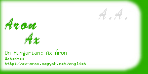 aron ax business card
